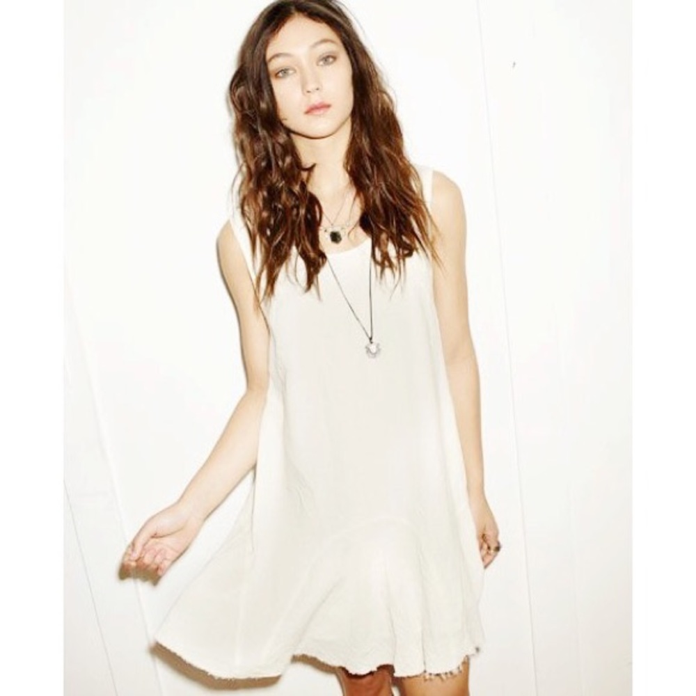 Some Days Lovin White Concho River Linen Dress XS